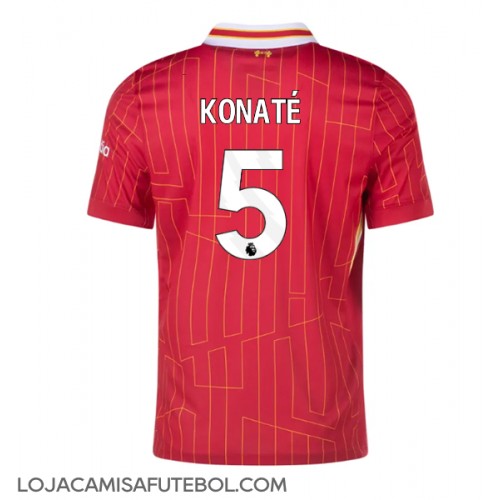 Camisa de Futebol Liverpool Ibrahima Konate #5 Equipamento Principal 2024-25 Manga Curta